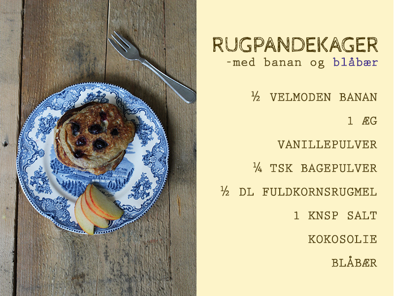 Rugpandekager med banan og blåbær